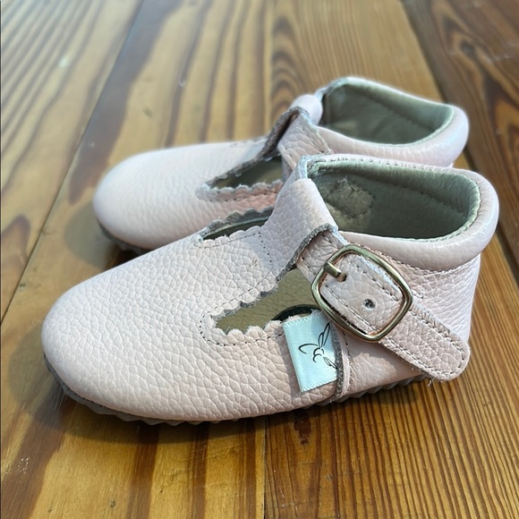 Pink Leather Little Love Bug T-Bar Shoes - Picture 2 of 4